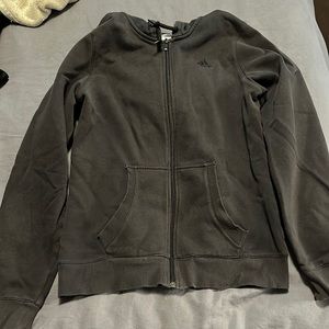 ADIDAS small zip up black hoodie